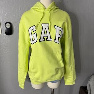 Relaxed Gap Logo Hoodie, Neon Yellow/Lime, L, 681925